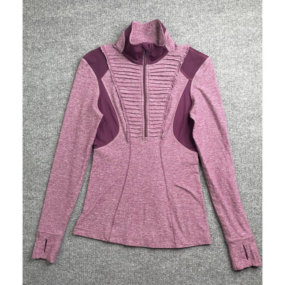 Lululemon Pullover Women's 6 Run Your Heart Out Half Zip Heathered Plum - Picture 2 of 9
